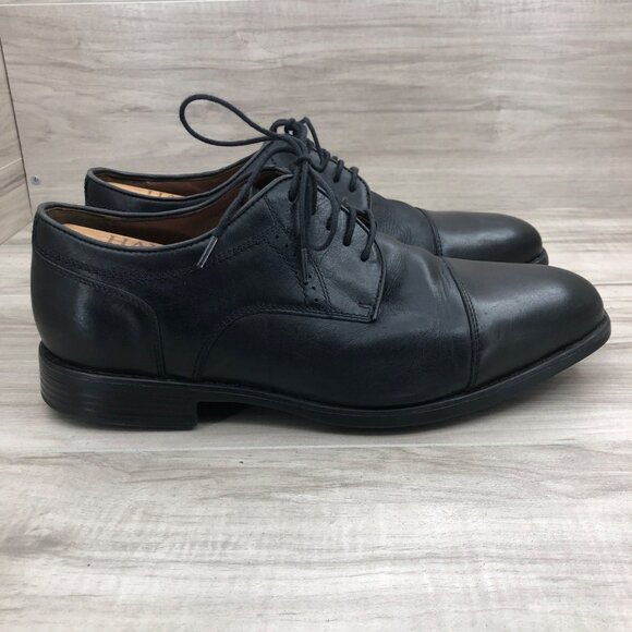 Johnston & Murphy Dress Shoes Mens 9.5XW Black Leather Cap Toe Derby Oxfords main image 10